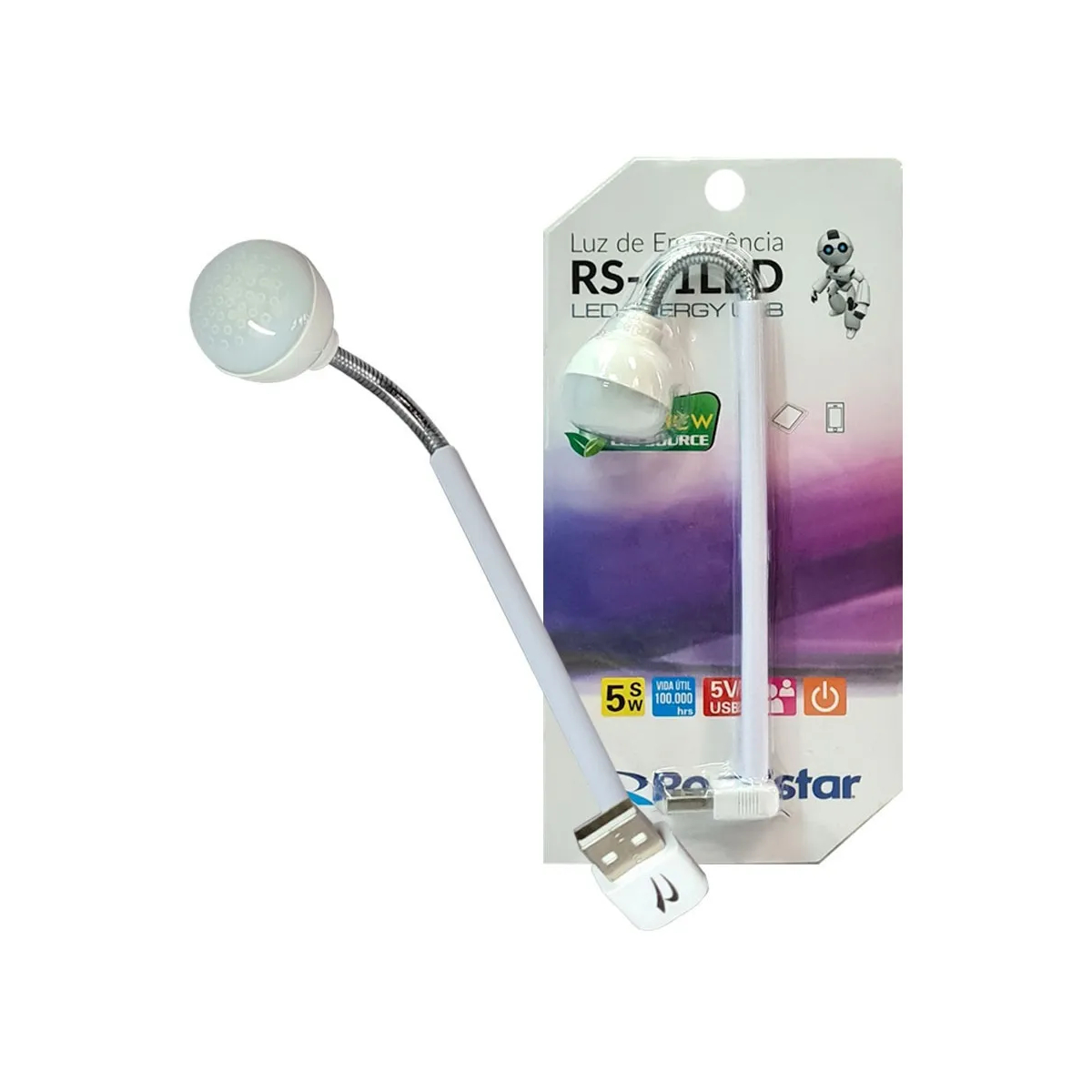 Lâmpada LED USB para Notebook Roadstar RS-61LED