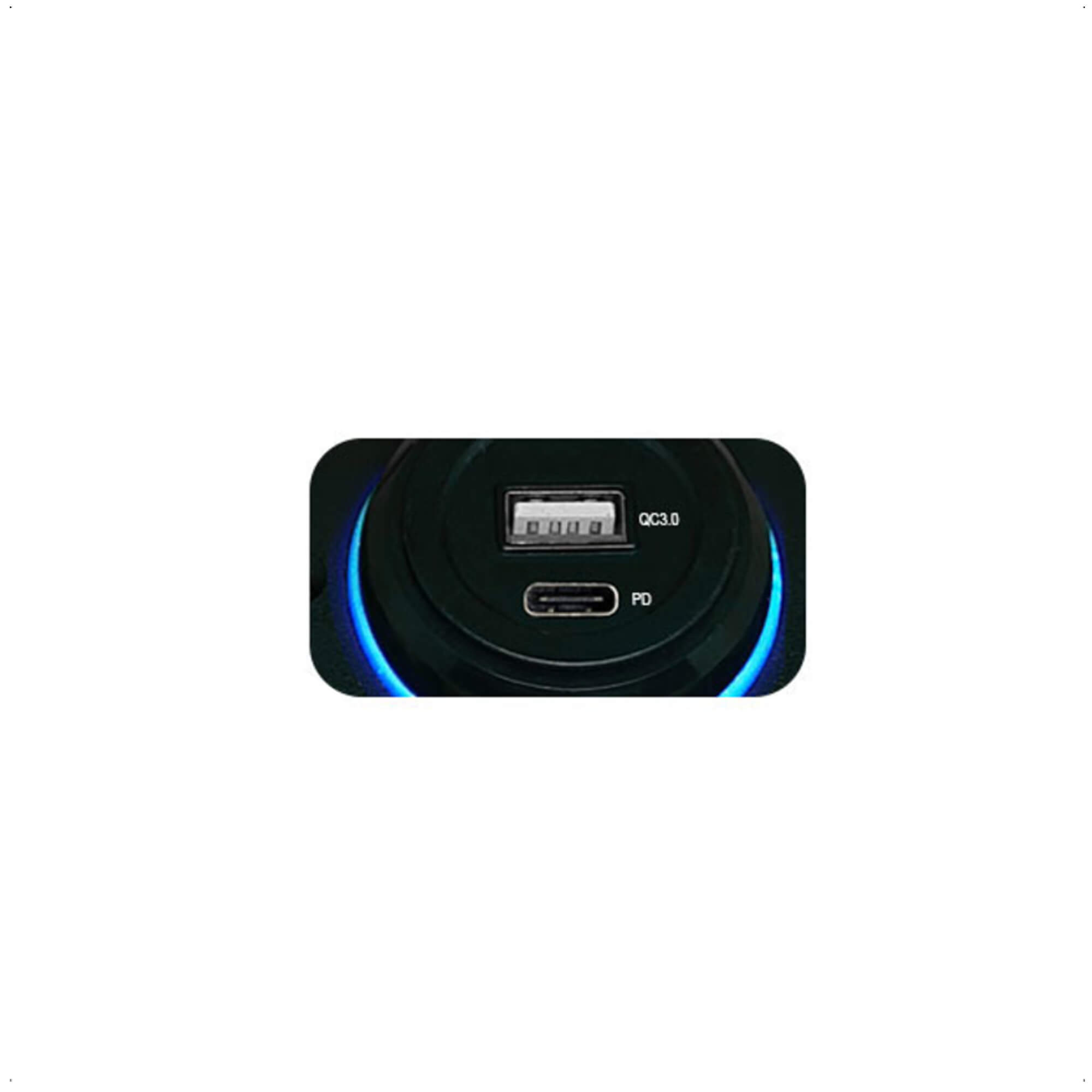 Tomada USB  Automotiva 2.1A + 1 USB-PD RS-111 3U BR -  Roadstar