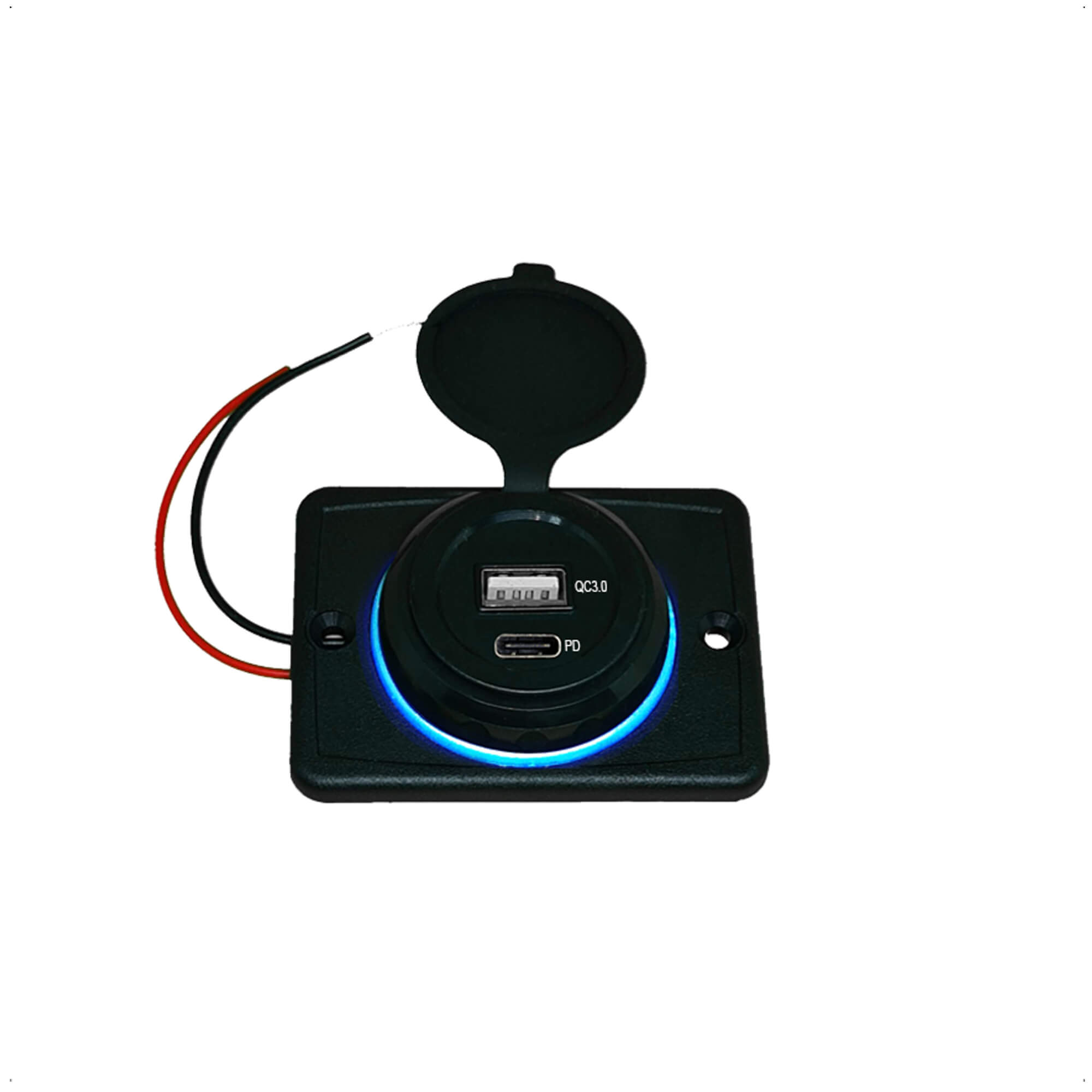 Tomada USB  Automotiva 2.1A + 1 USB-PD RS-111 3U BR -  Roadstar