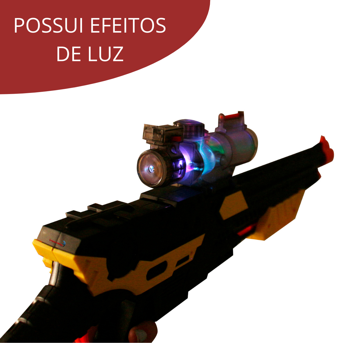 Lançador de Dardos Infantil com Dardos Alcance de Até 10M p/ Crianças 7+ anos Importway BW142