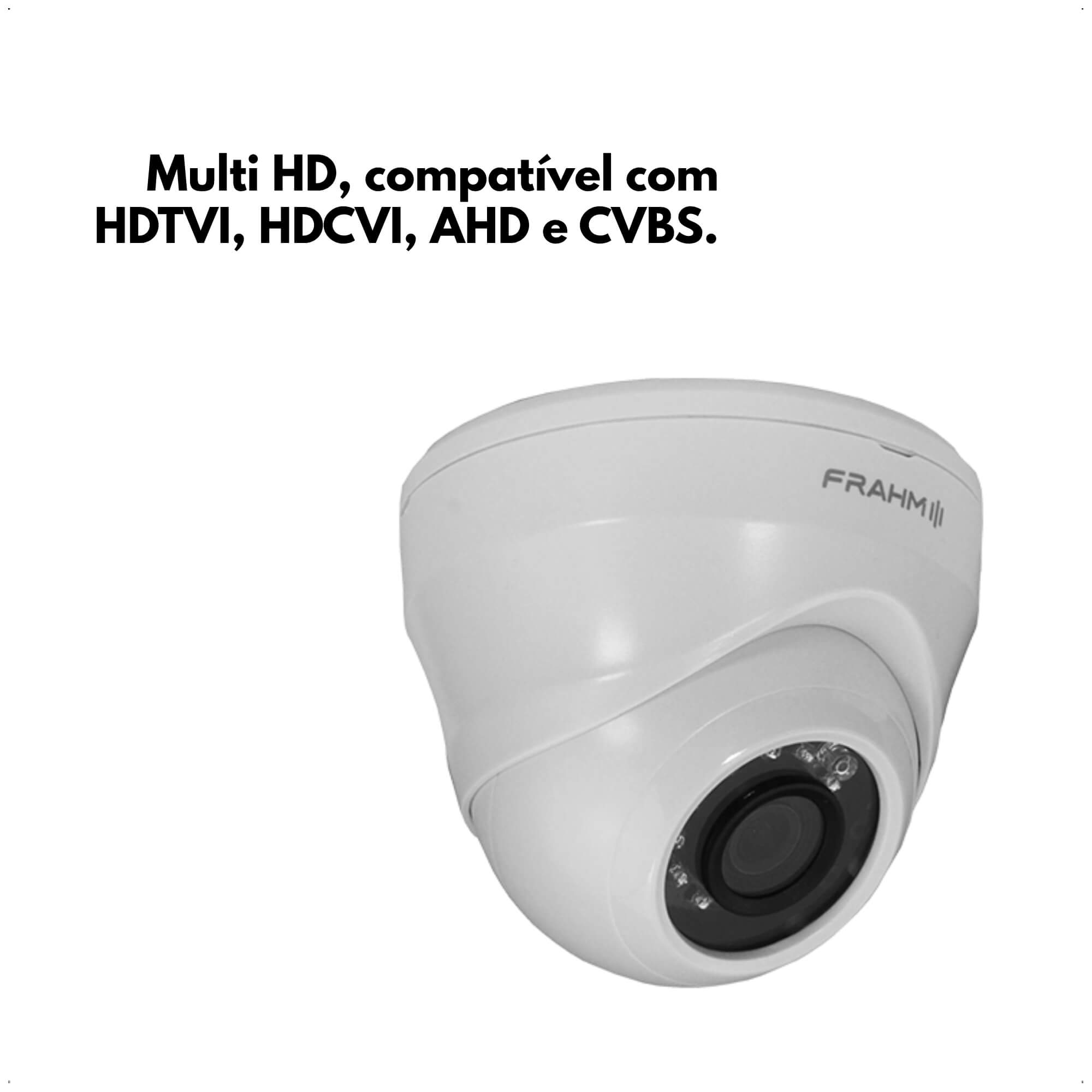 Câmera De Vídeo Dome Full HD (1080P) 2MP Frahm Visão Noturna Proteção IP66 - FAHD202DP28 - 35013