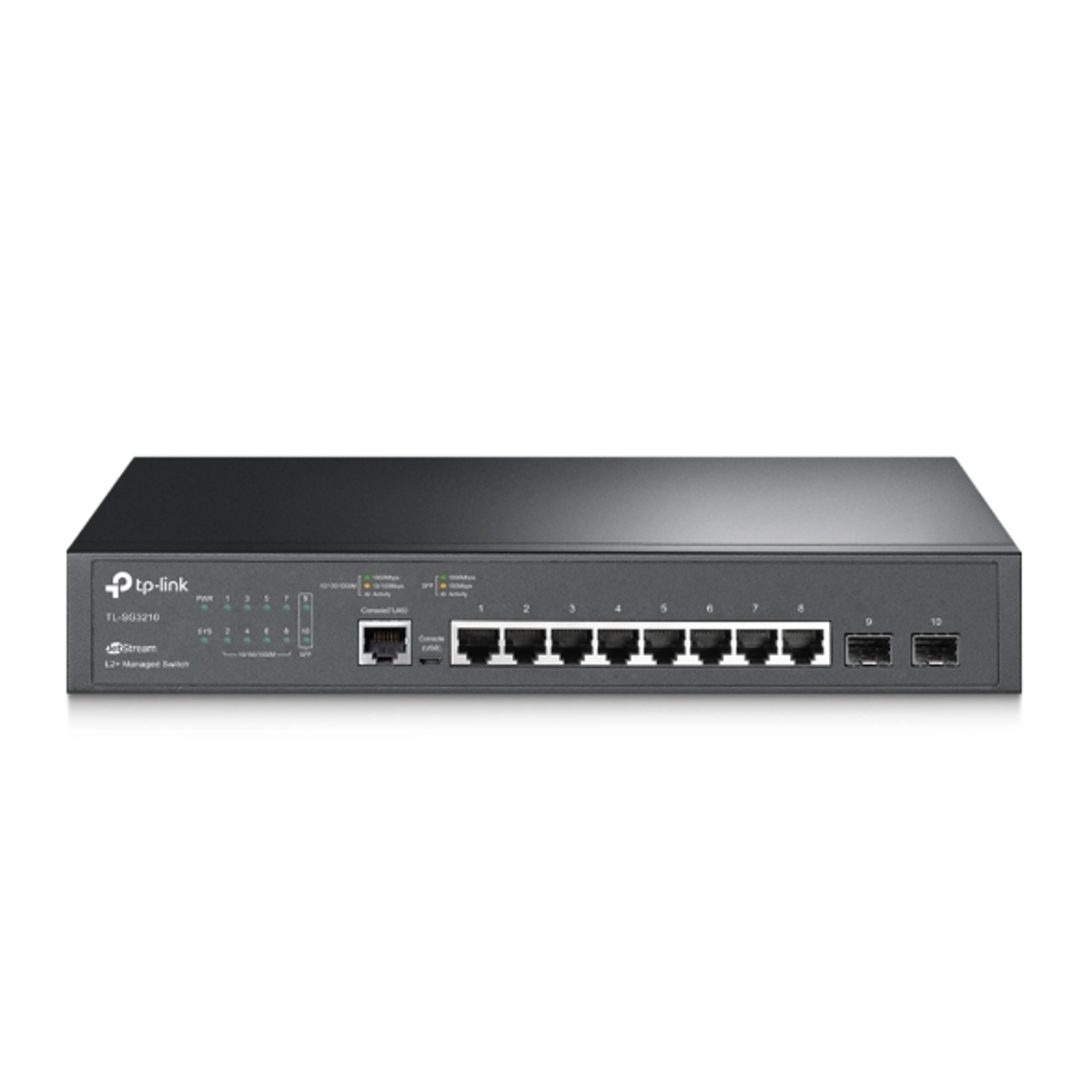 Switch Gerenciável 10/100/1000 8P + 2 SFP + Console RJ45 TL-SG3210 JetStream TP-LINK