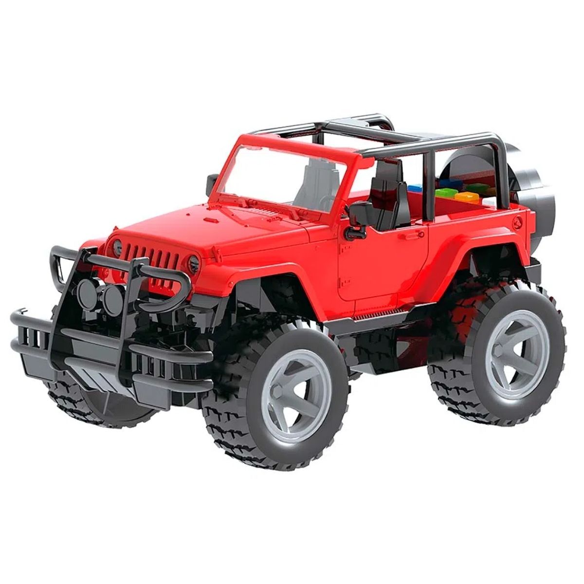 Brinquedo carrinho Off Road Trail Vermelho com Luz Som e Fricção 1:16 - Shiny Toys 546