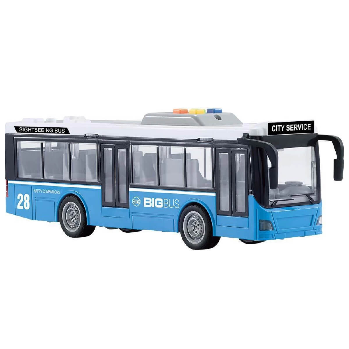 Brinquedo Ônibus de Friccao 1:16 com Luz e Som Shiny Toys - 626