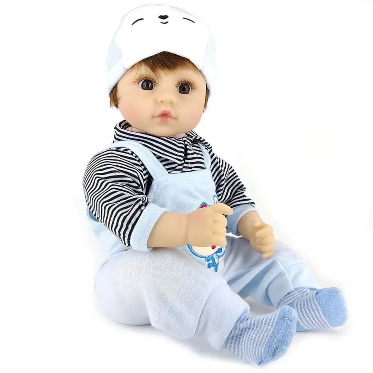 Boneca Bebe Reborn Laura Baby Dreams Nuno com Mecanismo  Ri, Chora e Faz Som - Shiny Toys 000685