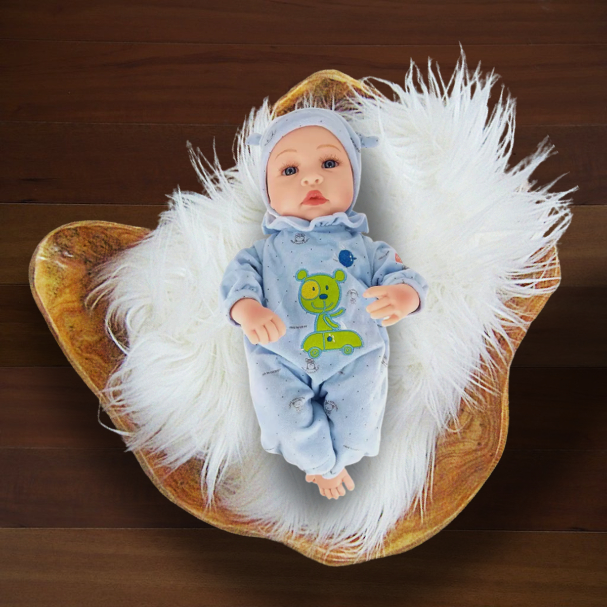 Boneca Bebê Reborn Laura Baby Cry Valentim 6 Acessórios Mecanismo Ri Chora e Faz Som Toys 000536