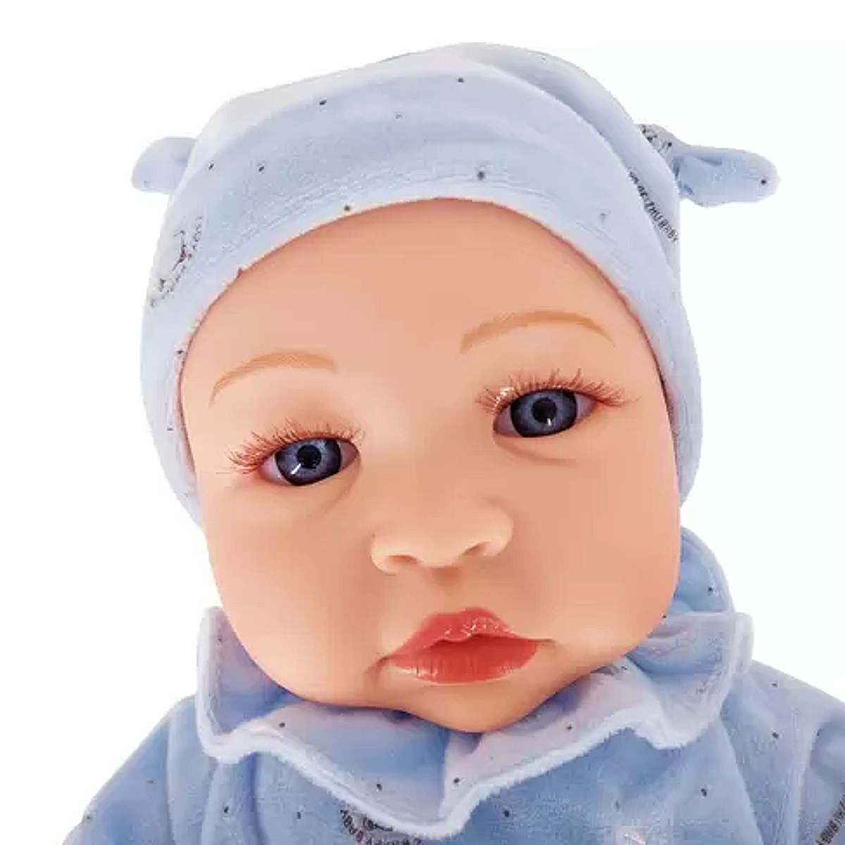 Boneca Bebê Reborn Laura Baby Cry Valentim 6 Acessórios Mecanismo Ri Chora e Faz Som Toys 000536