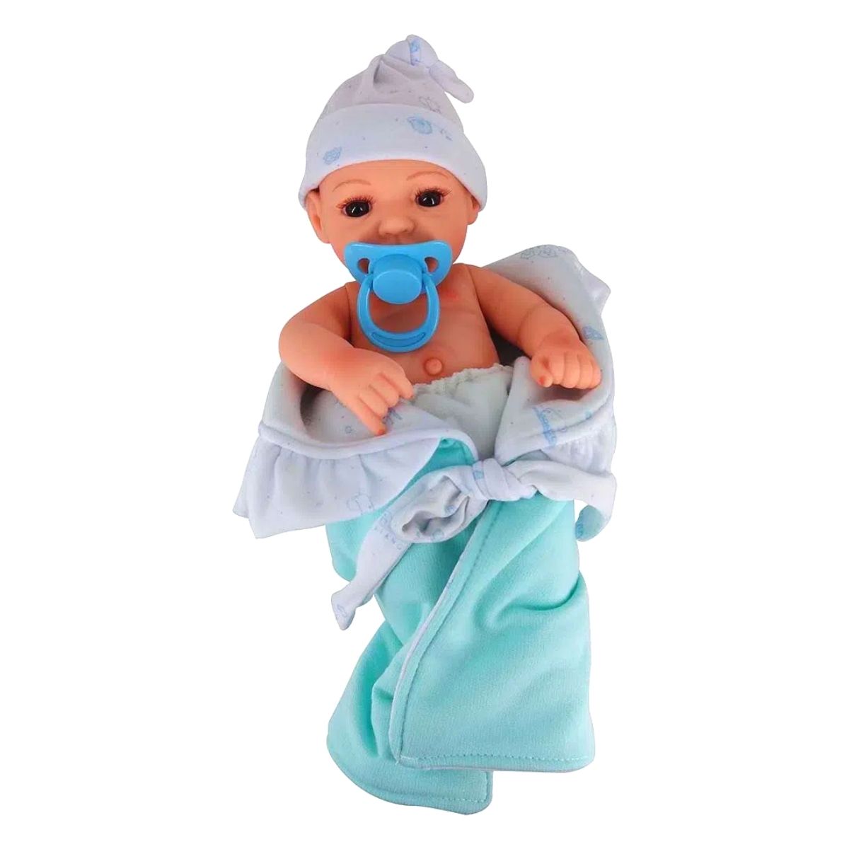 Boneca Bebê Reborn Laura Baby Mini Lino 100% Vinil Com Carteira de Vacinação e outros Acessórios