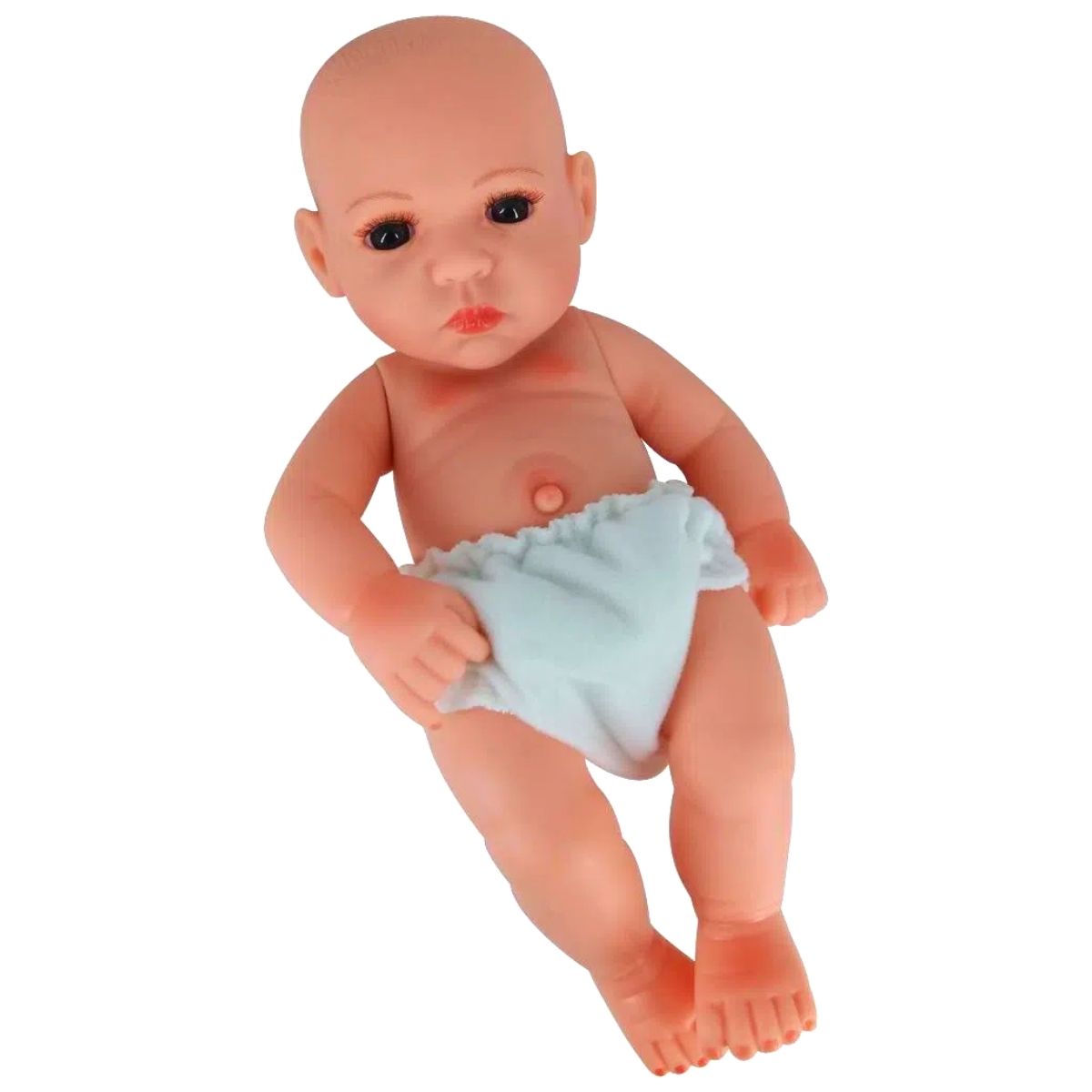 Boneca Bebê Reborn Laura Baby Mini Lino 100% Vinil Com Carteira de Vacinação e outros Acessórios