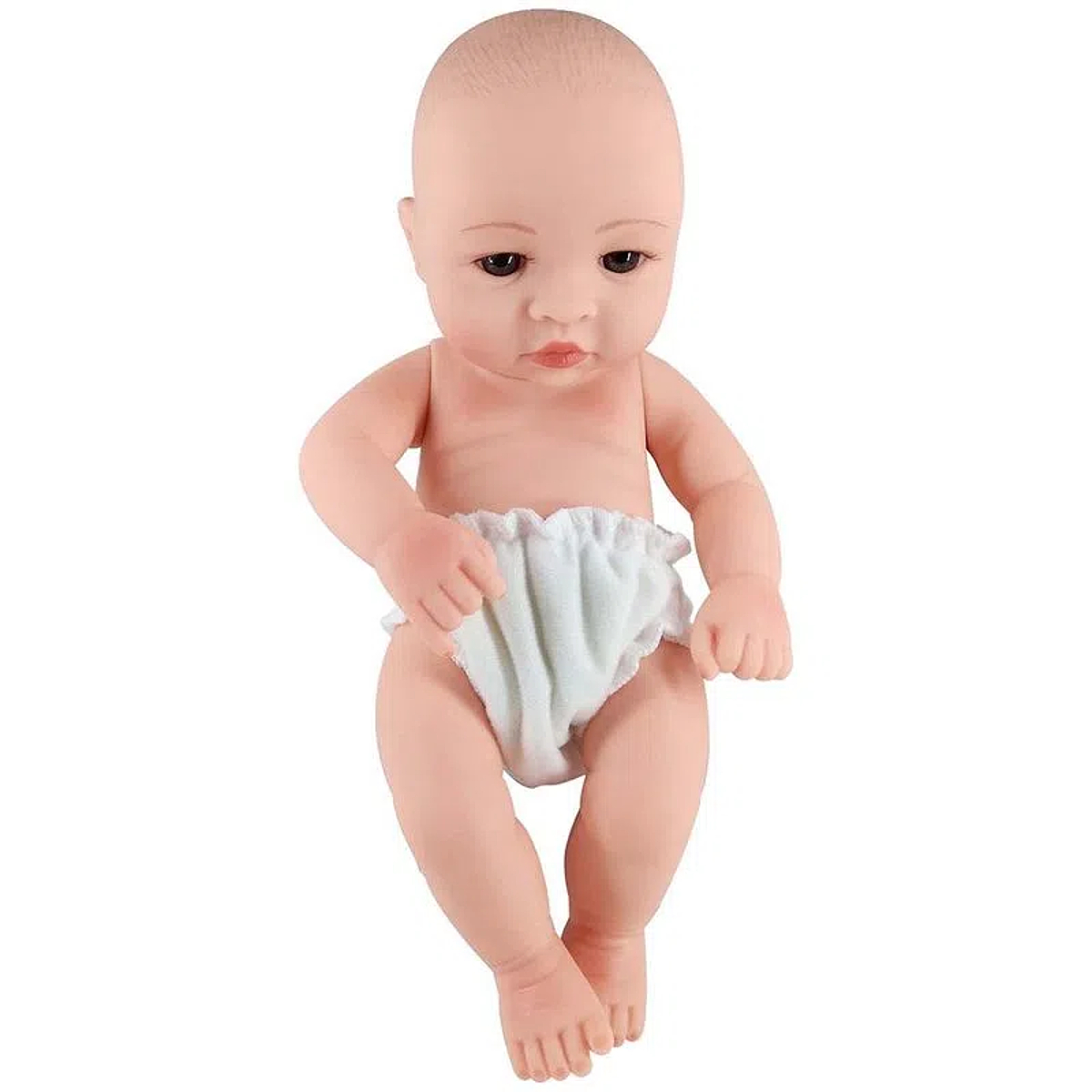 Boneca Bebe Reborn Laura Baby Mini Jolie 100% Vinil Macio 3 Acessórios Enxoval Completo Toys 00543