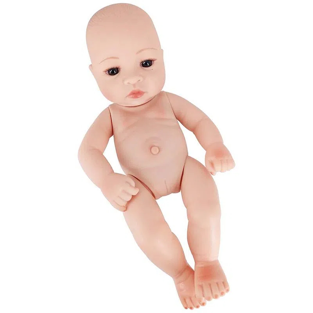 Boneca Bebe Reborn Laura Baby Mini Jolie 100% Vinil Macio 3 Acessórios Enxoval Completo Toys 00543
