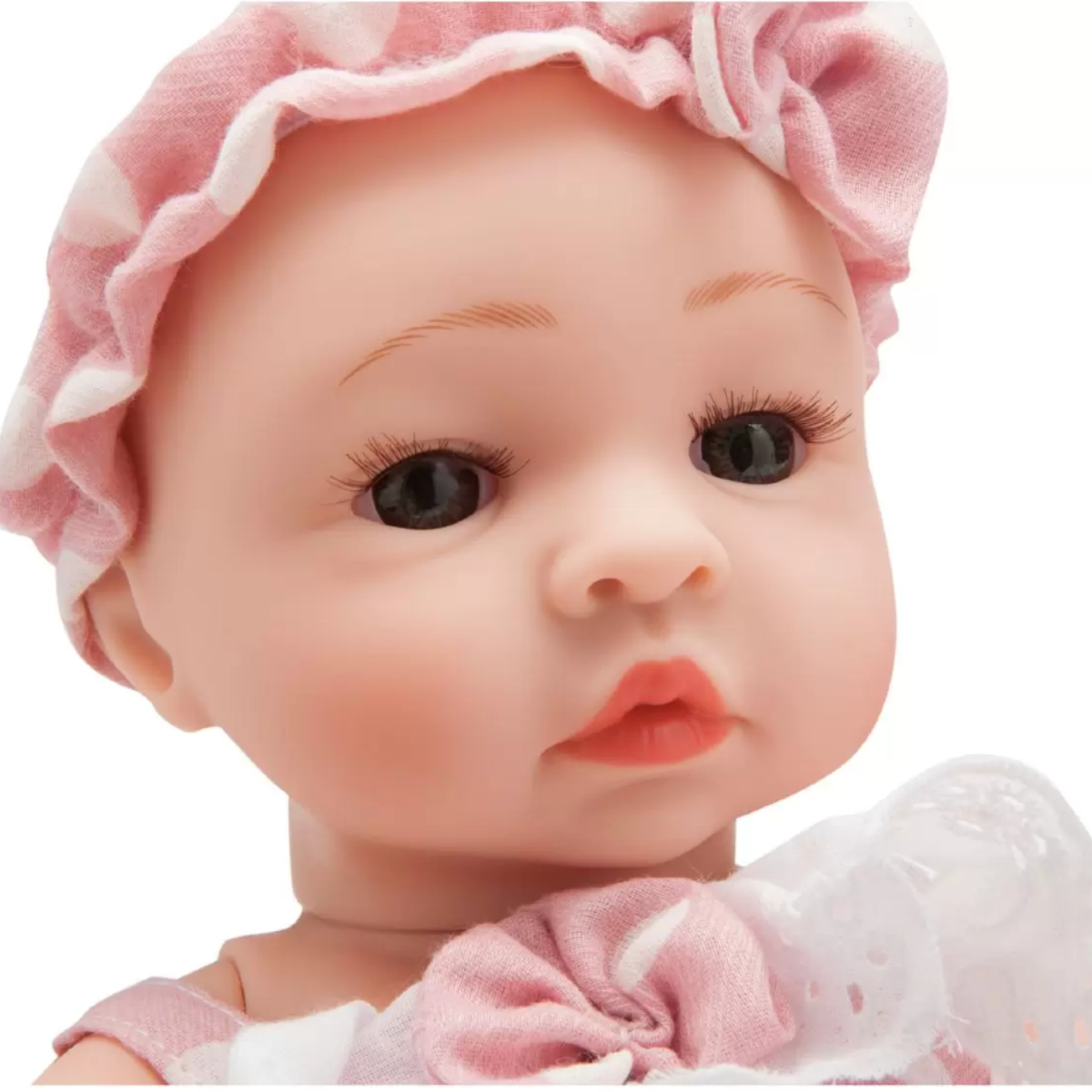 Boneca Bebê Reborn Laura Mini Lauren 100% Vinil Siliconado Completo 3 Acessórios Shiny Toys 000544