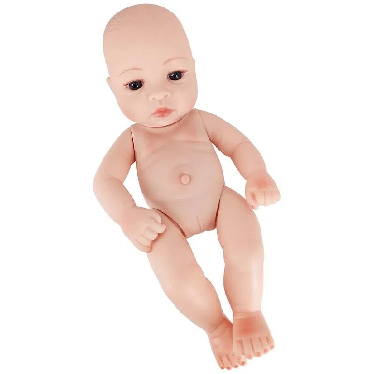 Boneca Bebê Reborn Laura Mini Lauren 100% Vinil Siliconado Completo 3 Acessórios Shiny Toys 000544