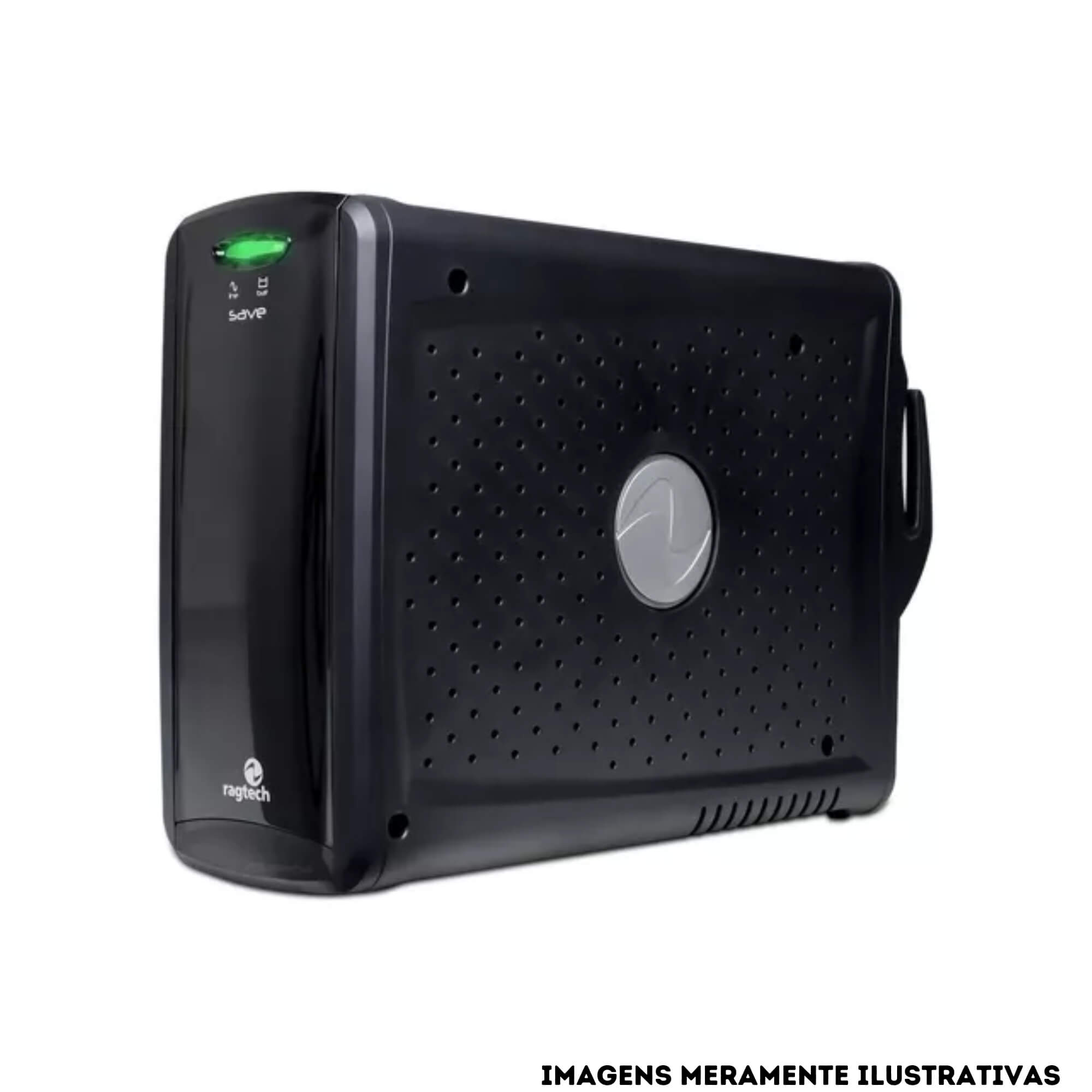 Nobreak Ragtech 600VA SAVE HOME STD -TI Black 20NSH4125 Trivolt Onda 6 Tomadas