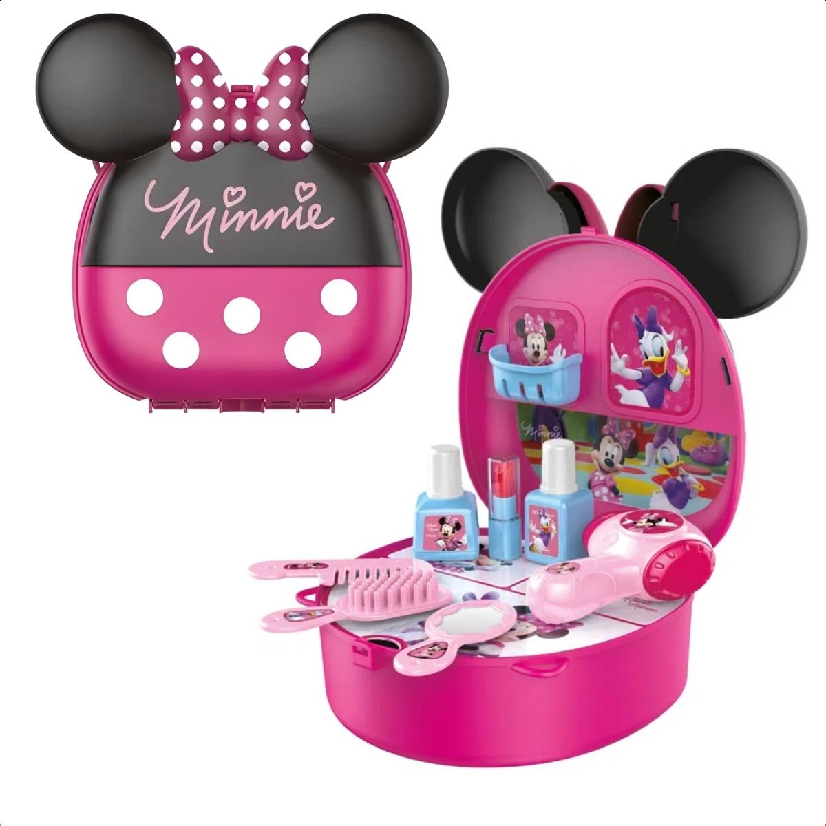 Brinquedo Maleta com Alça Cabeleireira Minnie com Acessórios Brincadeira Multikids - BR1560