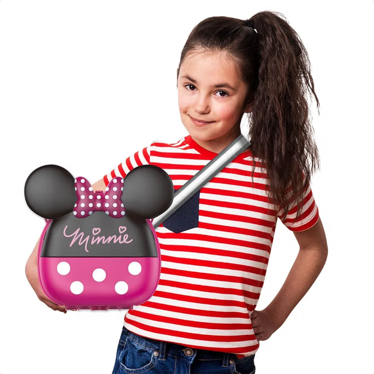 Brinquedo Maleta com Alça Cabeleireira Minnie com Acessórios Brincadeira Multikids - BR1560