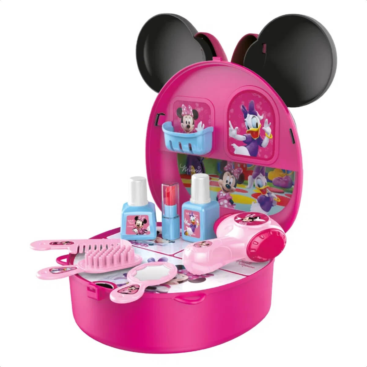 Brinquedo Maleta com Alça Cabeleireira Minnie com Acessórios Brincadeira Multikids - BR1560