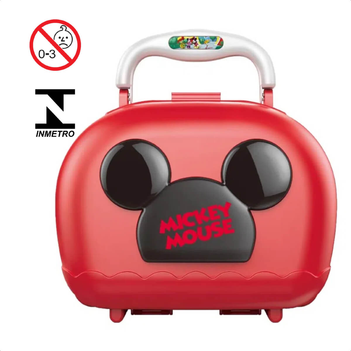 Brinquedo Maleta Mickey Construtor com Acessórios Faz de Conta Diversão Multikids - BR1564