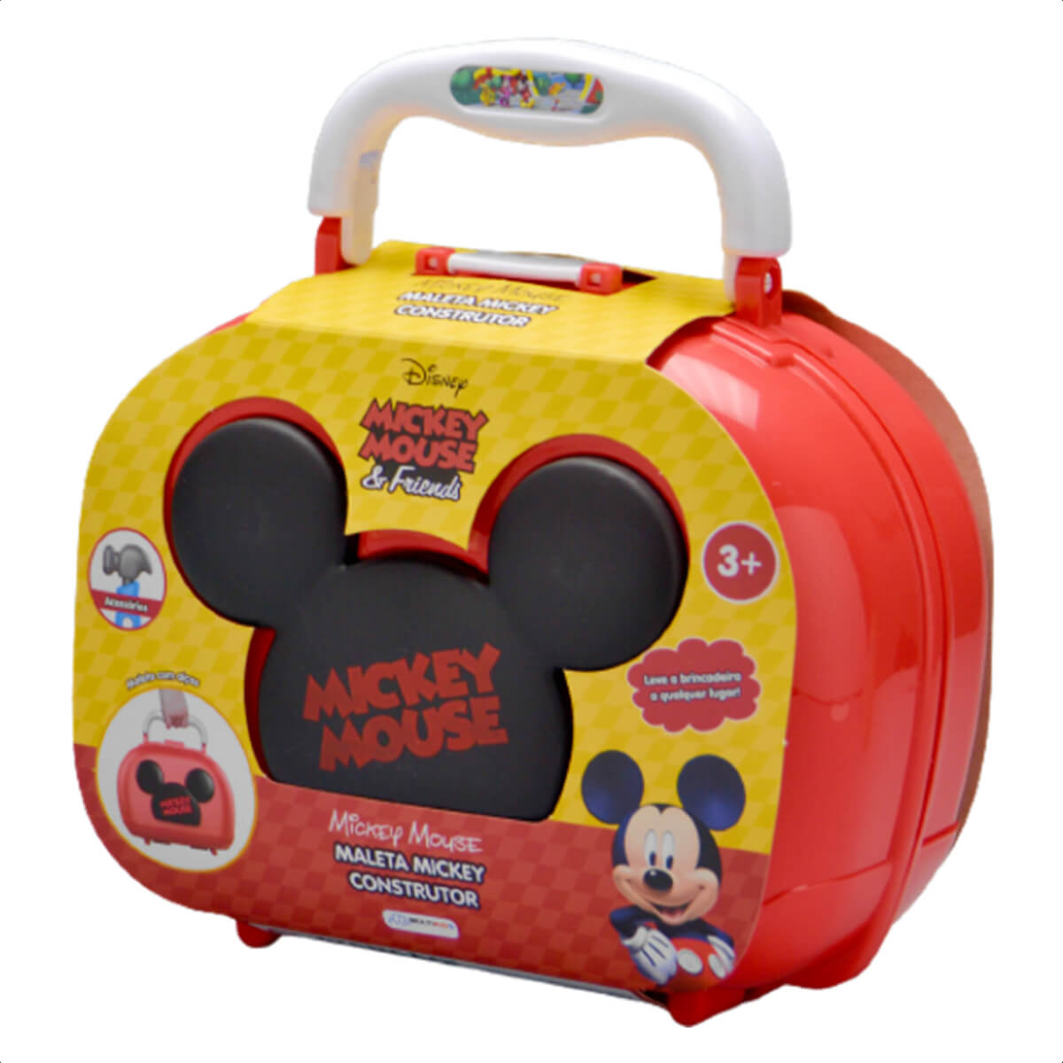 Brinquedo Maleta Mickey Construtor com Acessórios Faz de Conta Diversão Multikids - BR1564