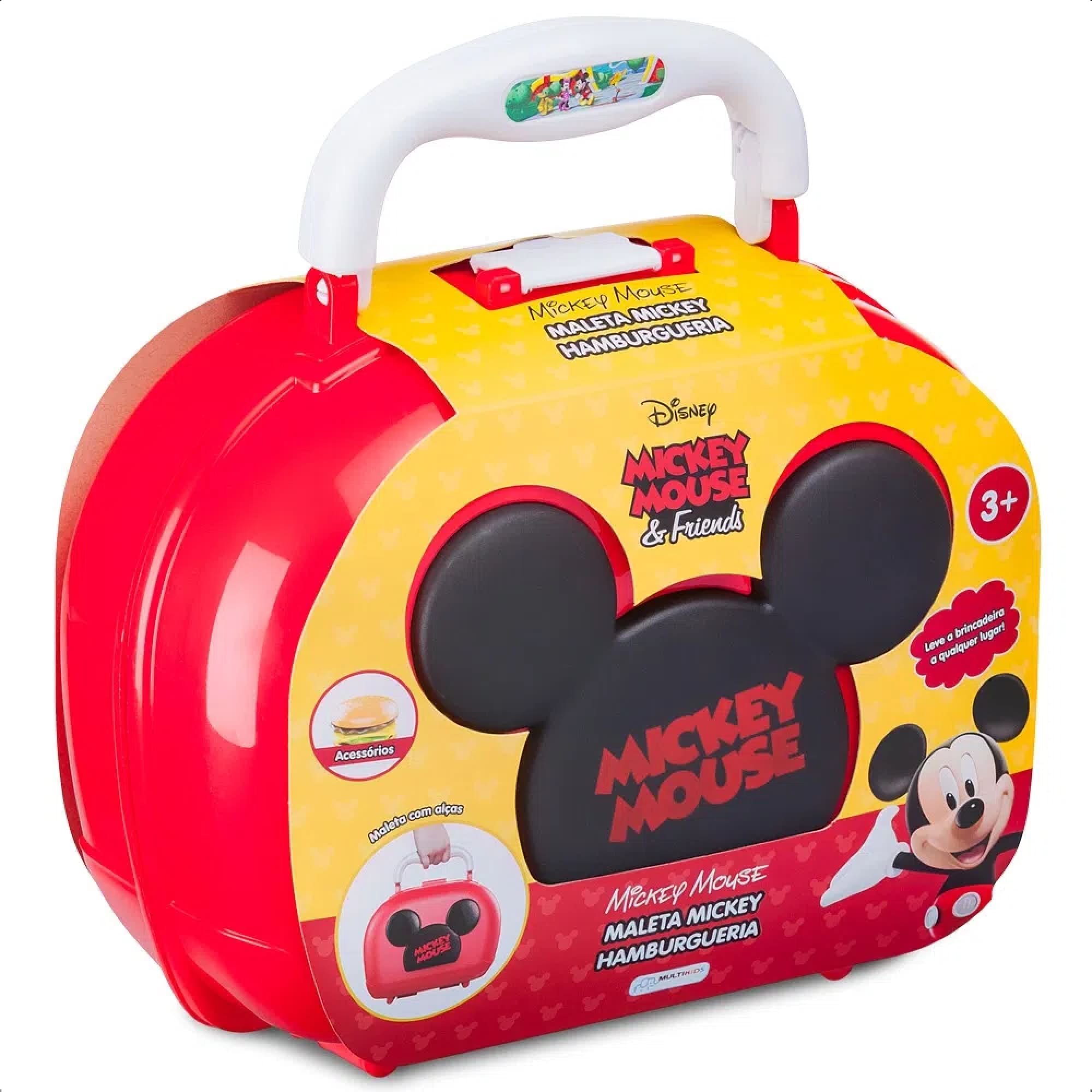 Brinquedo Maleta Mickey Hamburgueria 7 Acessórios +3 Anos Criatividade Multikids - BR1565