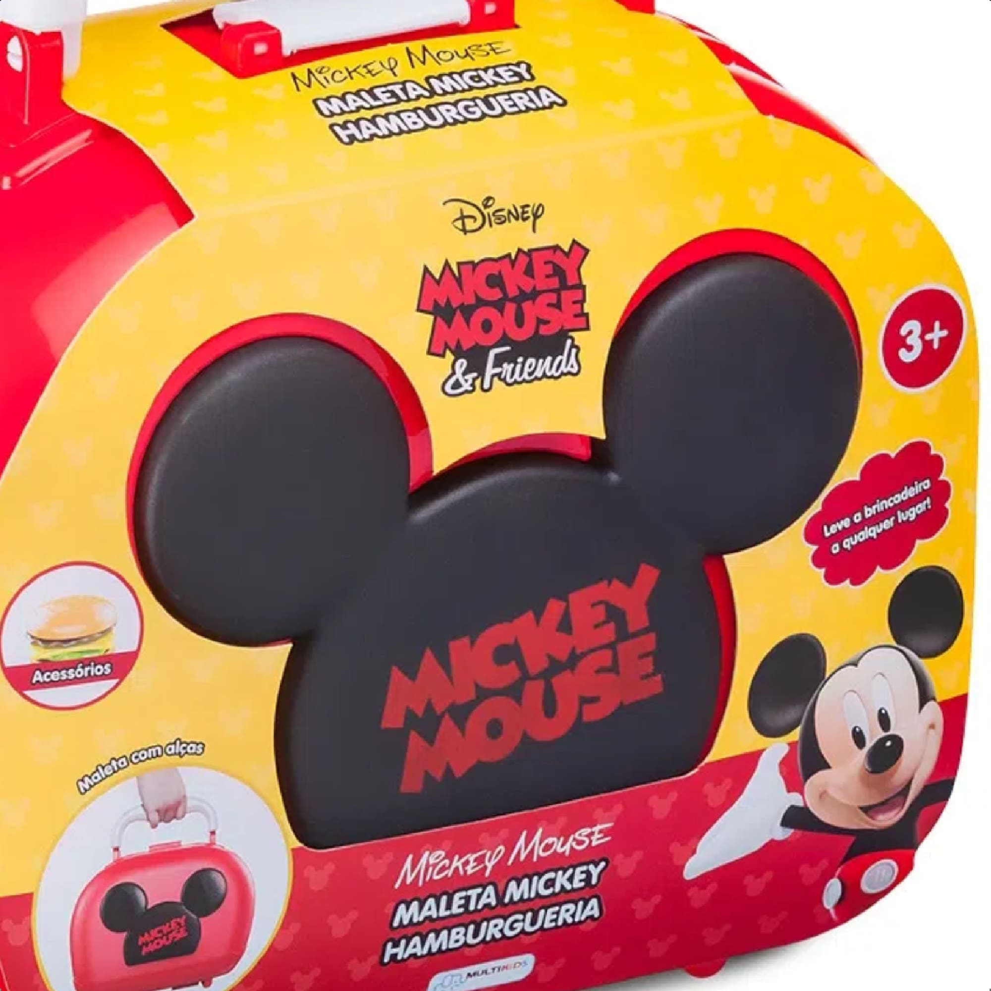 Brinquedo Maleta Mickey Hamburgueria 7 Acessórios +3 Anos Criatividade Multikids - BR1565