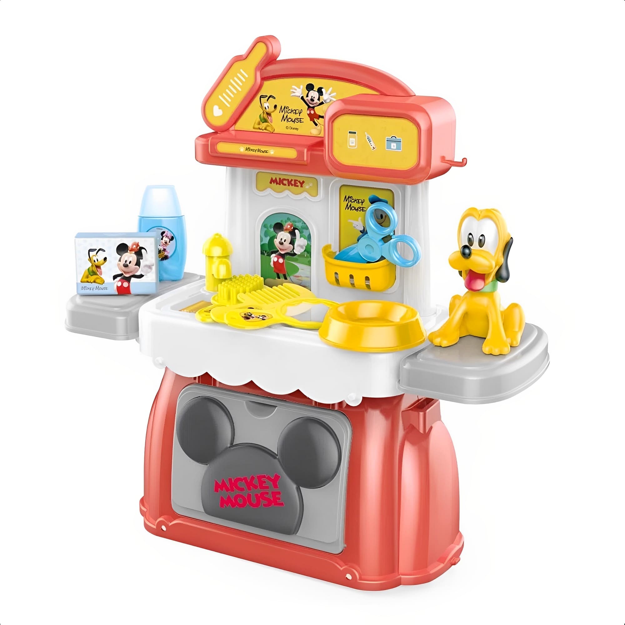 Brinquedo Infantil Maleta 3 Em 1 Pet Shop Do Mickey Com Acessórios E Alça Multikids - BR1571