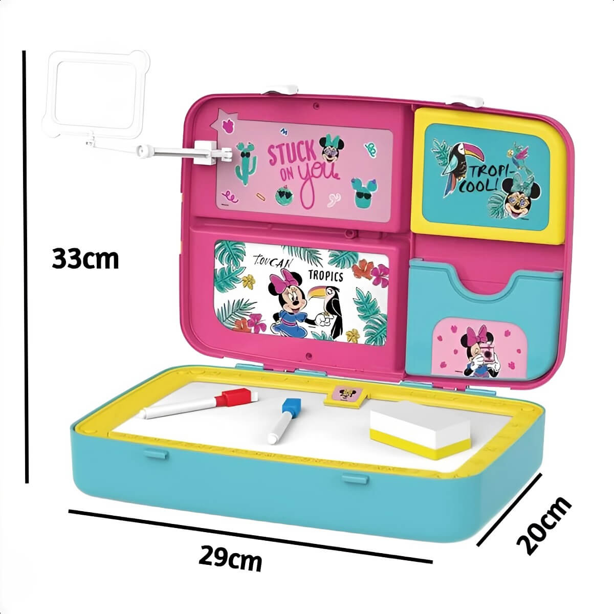 Mochila Infantil de Atividades Minnie Rosa com Canetinhas e Acessorios 2 em 1 Multikids BR1588