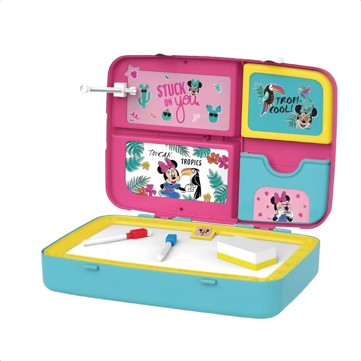 Mochila Infantil de Atividades Minnie Rosa com Canetinhas e Acessorios 2 em 1 Multikids BR1588