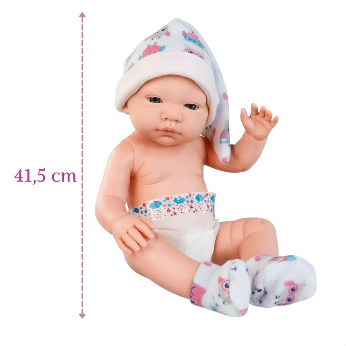 Boneca Reborn Daily Care em Vinil Macio com Acessórios Médicos Faz de Conta Omg Kids 4907
