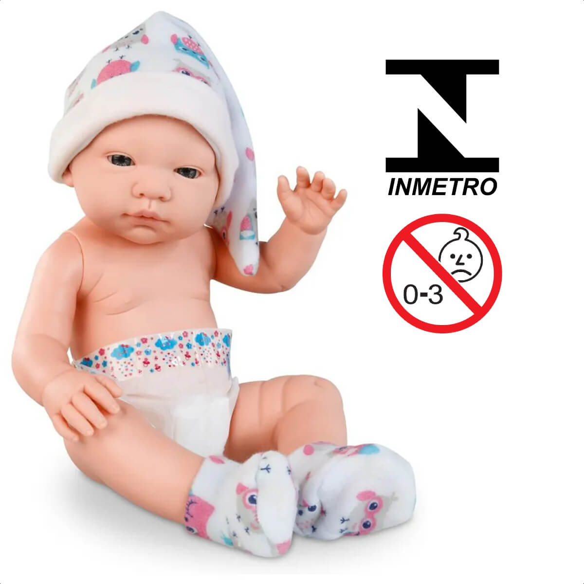 Boneca Reborn Daily Care em Vinil Macio com Acessórios Médicos Faz de Conta Omg Kids 4907
