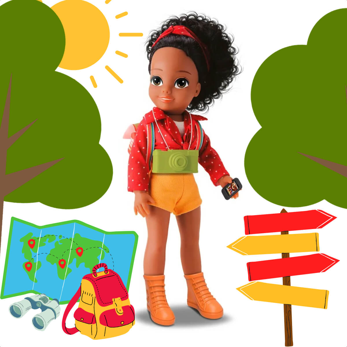 Brinquedo Boneca Girls Life Adventure 100% Vinil Acessórios Faz de Conta Brincadeira Omg Kids-4911