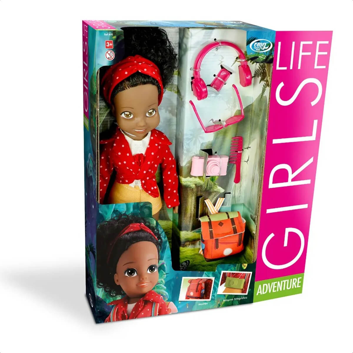 Brinquedo Boneca Girls Life Adventure 100% Vinil Acessórios Faz de Conta Brincadeira Omg Kids-4911