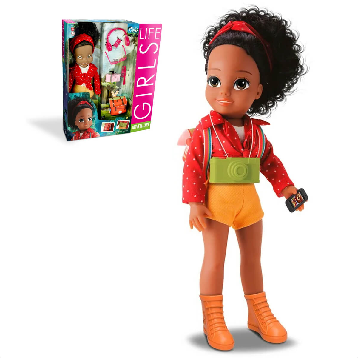 Brinquedo Boneca Girls Life Adventure 100% Vinil Acessórios Faz de Conta Brincadeira Omg Kids-4911