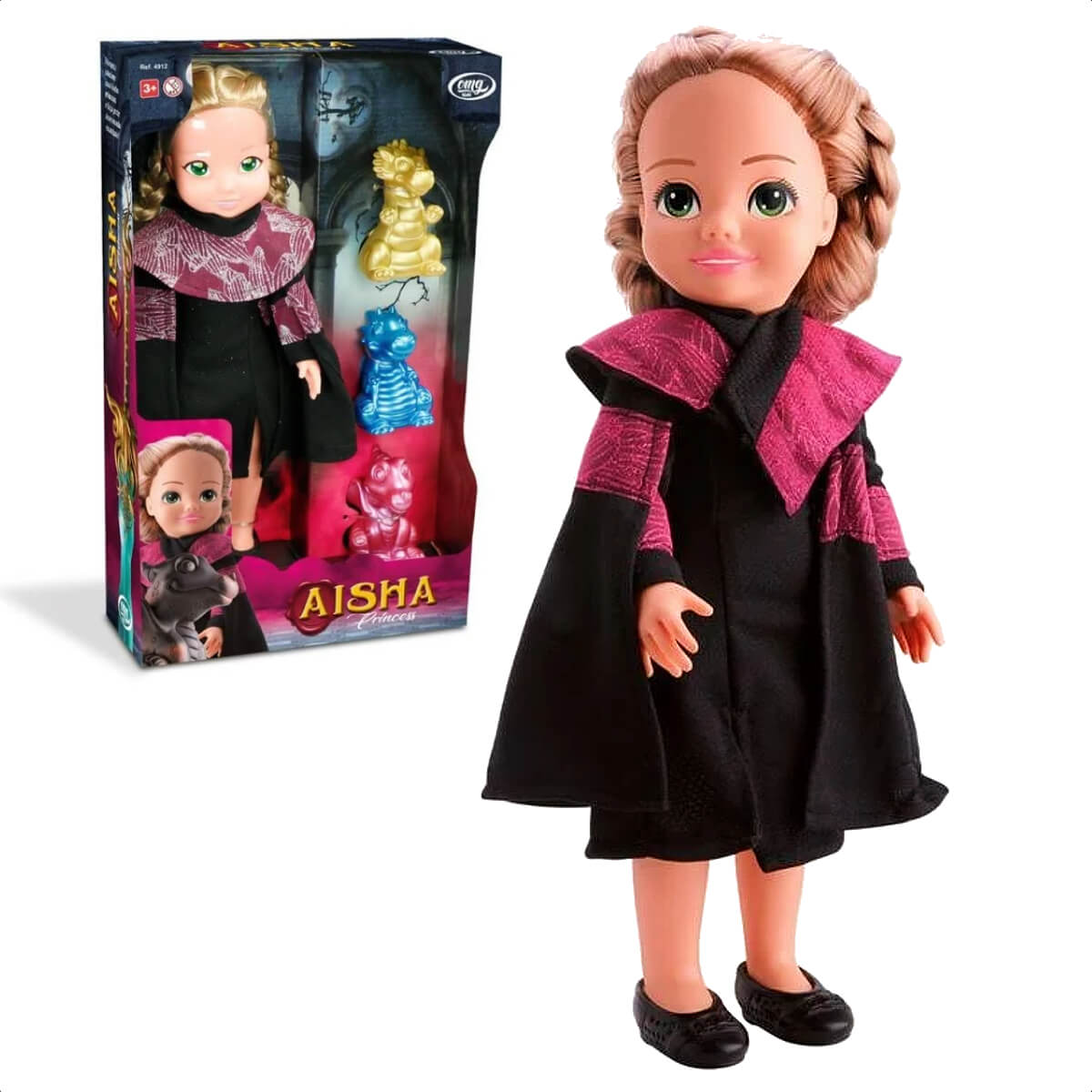 Brinquedo Boneca Princesa Aisha 100% Vinil Treinadora de Dragões Faz de Conta Omg Kids-4912