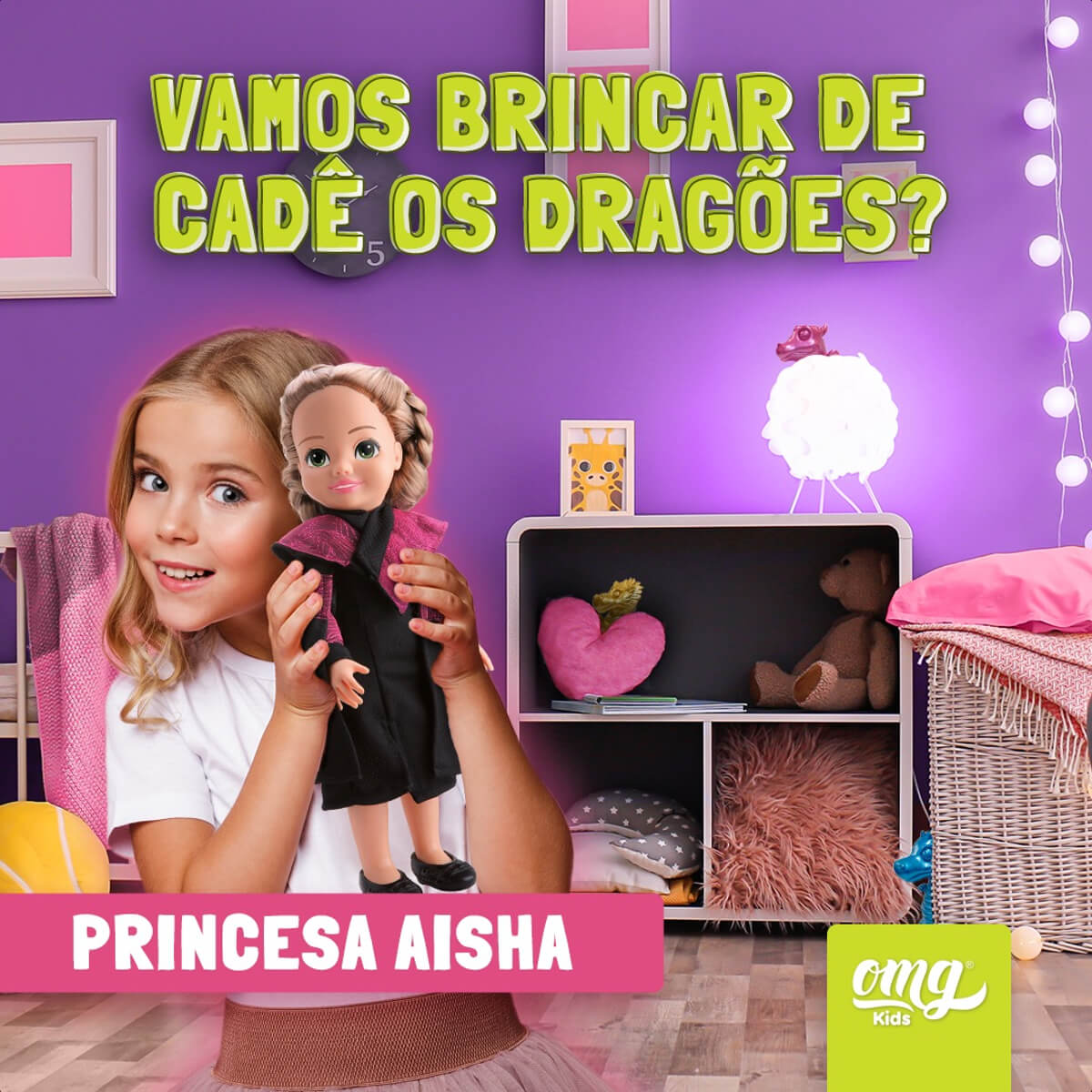 Brinquedo Boneca Princesa Aisha 100% Vinil Treinadora de Dragões Faz de Conta Omg Kids-4912