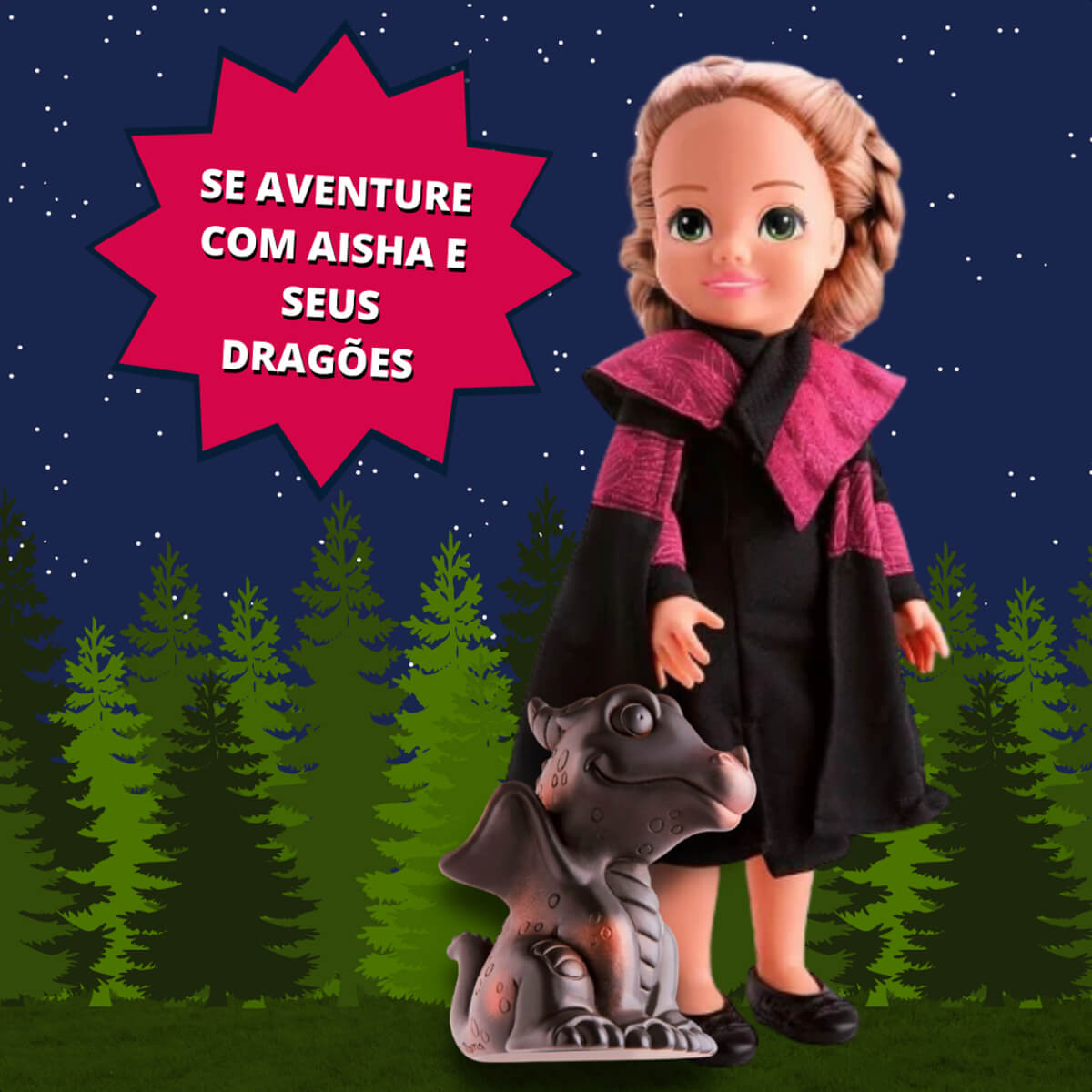 Brinquedo Boneca Princesa Aisha 100% Vinil Treinadora de Dragões Faz de Conta Omg Kids-4912