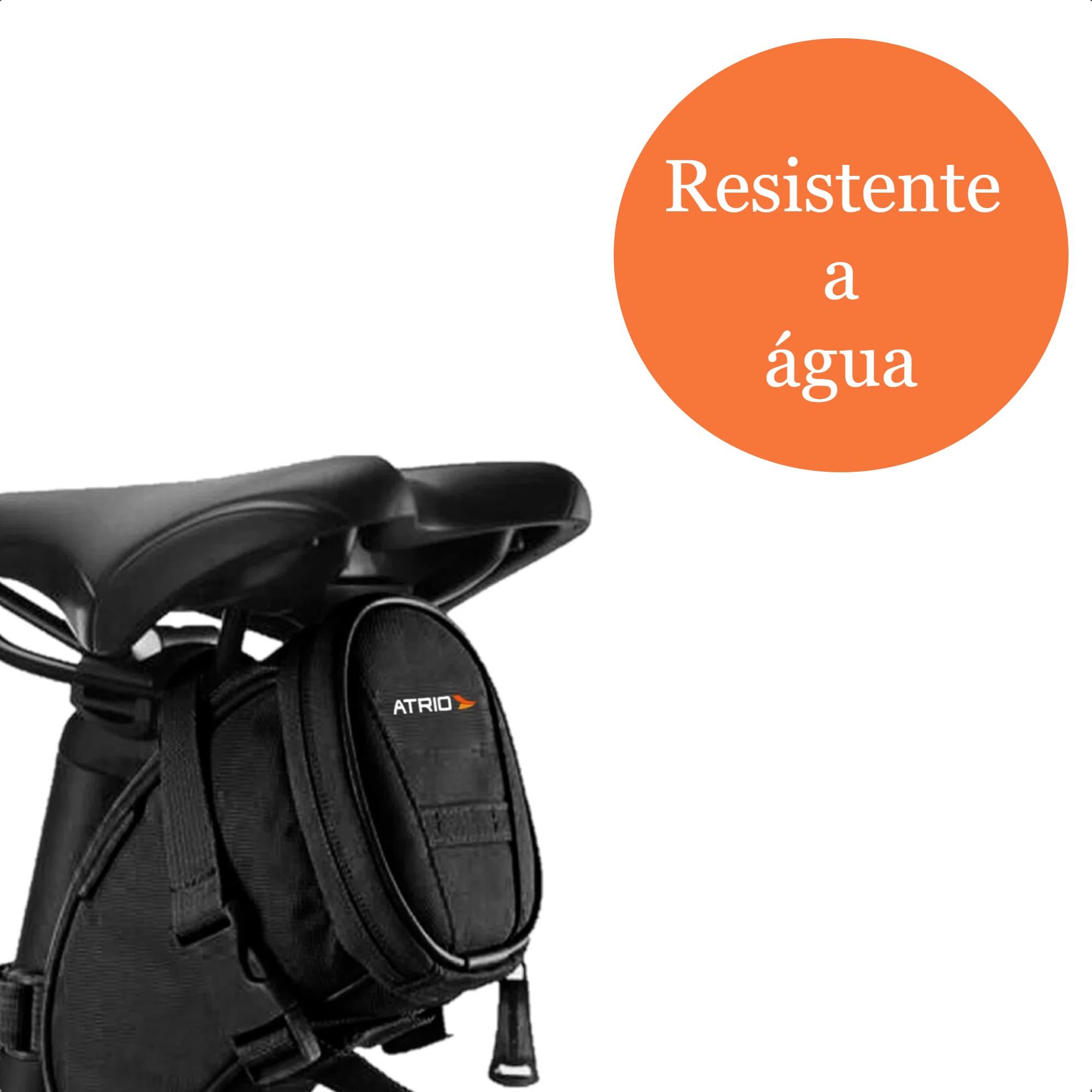 Bolsa De Selim P/ Bicicleta de 1L Resistente A Água Logo Refletivo Bolso Interno Atrio BI093