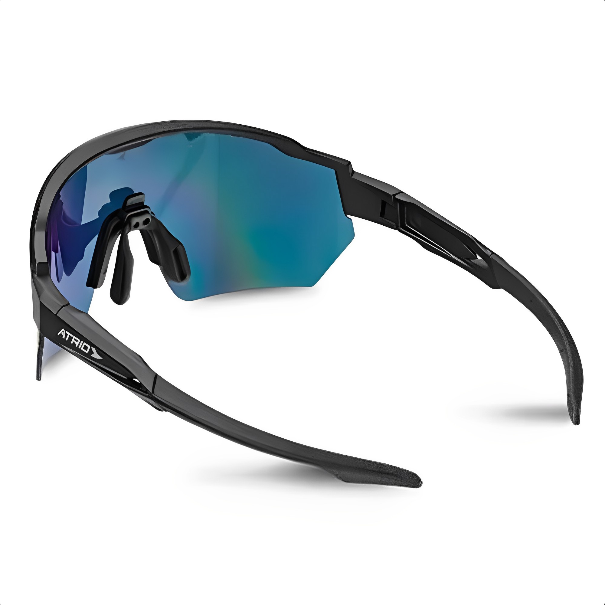Óculos Esportivo Sprinter Com Proteção UV400 E Kit3 Lentes Black Red Ciclismo Esporte Atrio-BI235