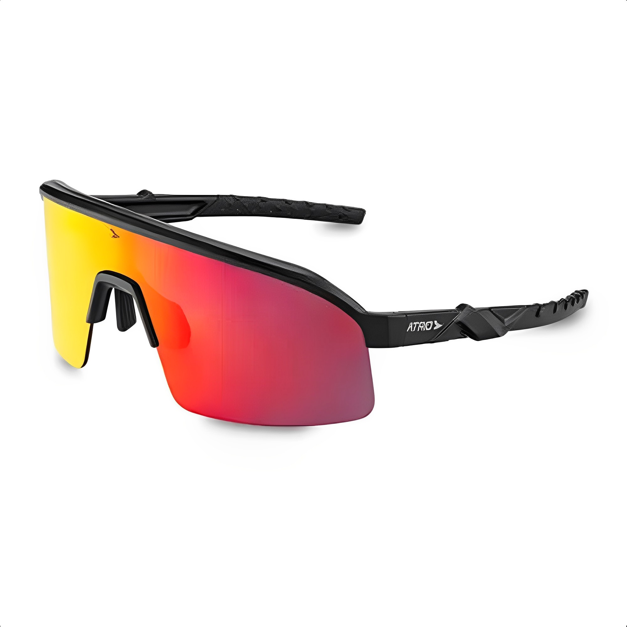 Óculos Race Lite Espelhado Versátil Com Proteção UV400 Black Red Ciclismo Moderno Atrio - BI238