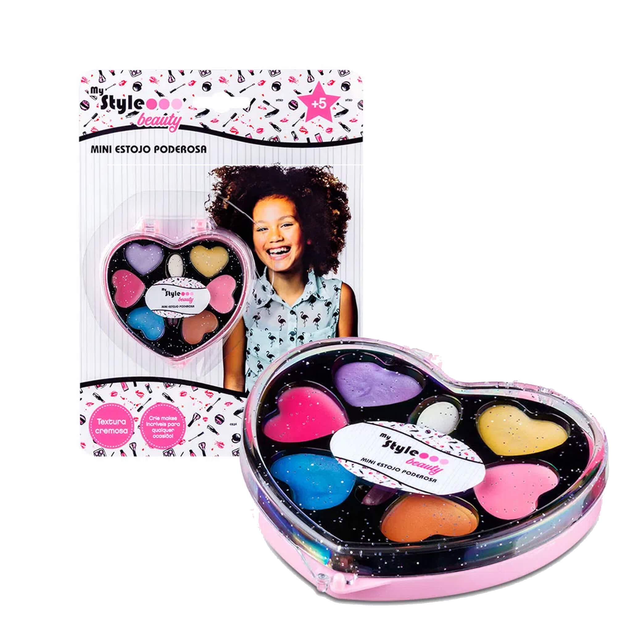 Estojo de Maquiagem Infantil Sortido My Style Beauty Mini Estojo Poderosa +5 Anos Multikids - BR1328