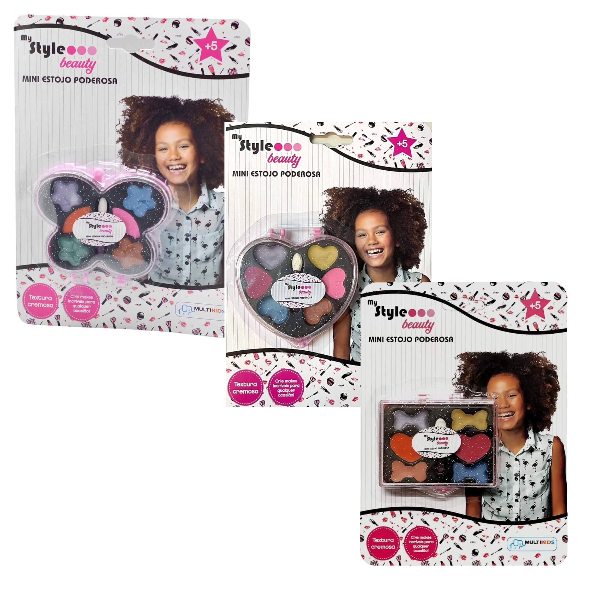 Estojo de Maquiagem Infantil Sortido My Style Beauty Mini Estojo Poderosa +5 Anos Multikids - BR1328