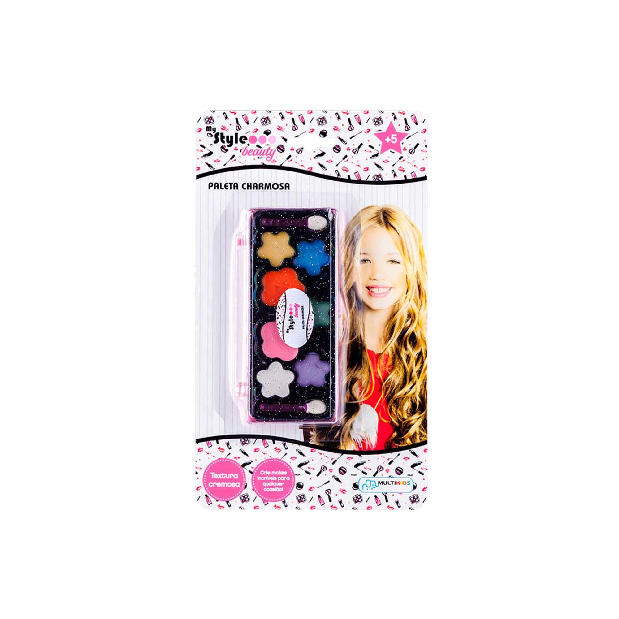 Estojo de Maquiagem Infantil Sortida My Style Beauty Paleta Charmosa +5 anos - Multikids BR1329