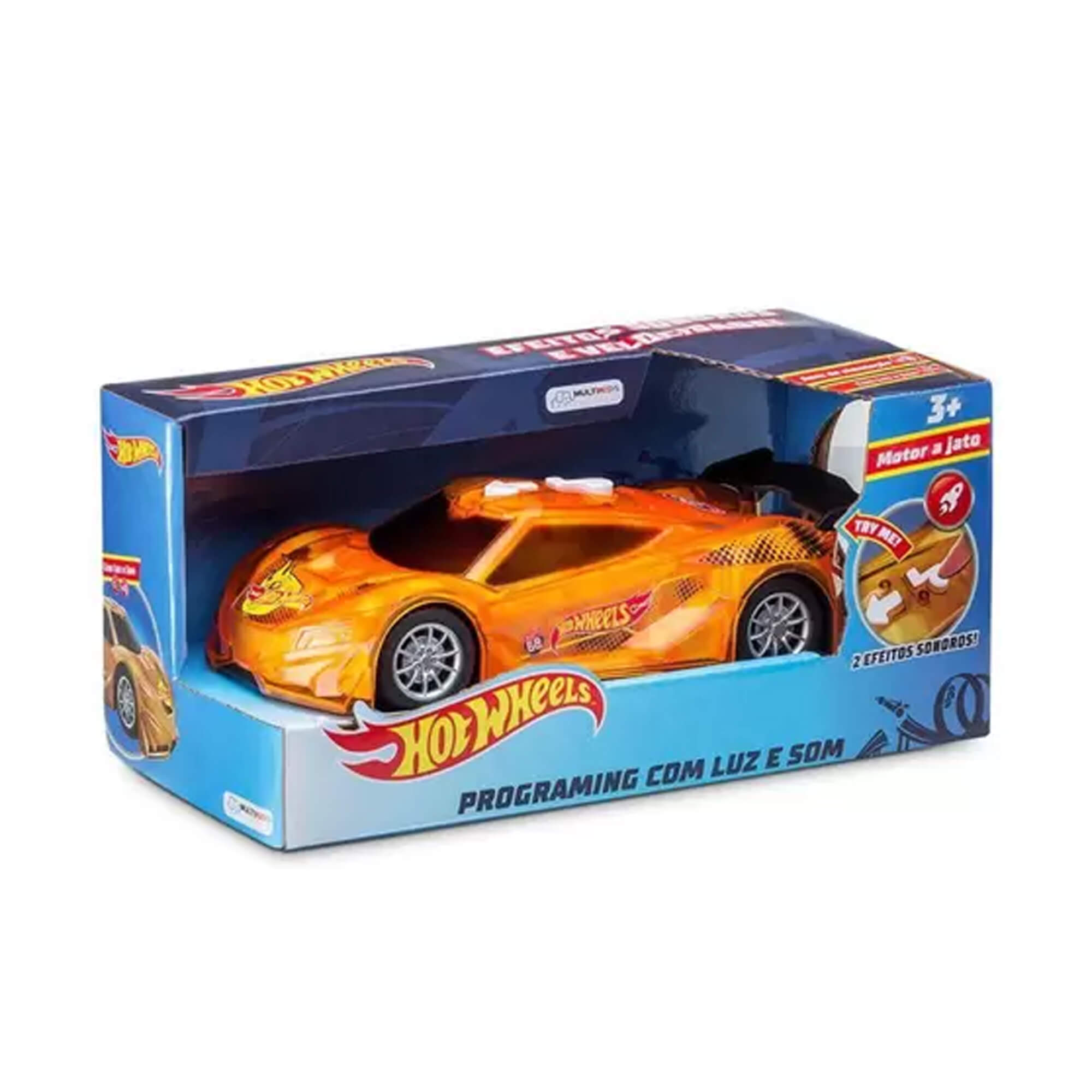 Brinquedo Carrinho Hot Wheels Carro Com Luz E Som Sortido e Unitário +3 anos Multikids - BR1433