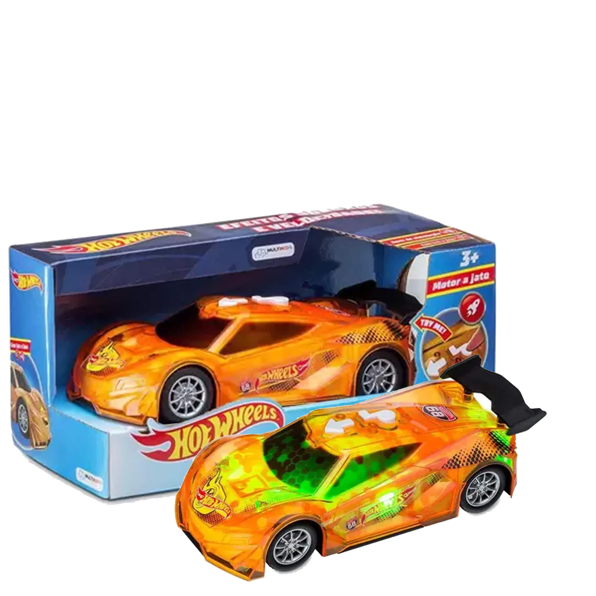 Brinquedo Carrinho Hot Wheels Carro Com Luz E Som Sortido e Unitário +3 anos Multikids - BR1433