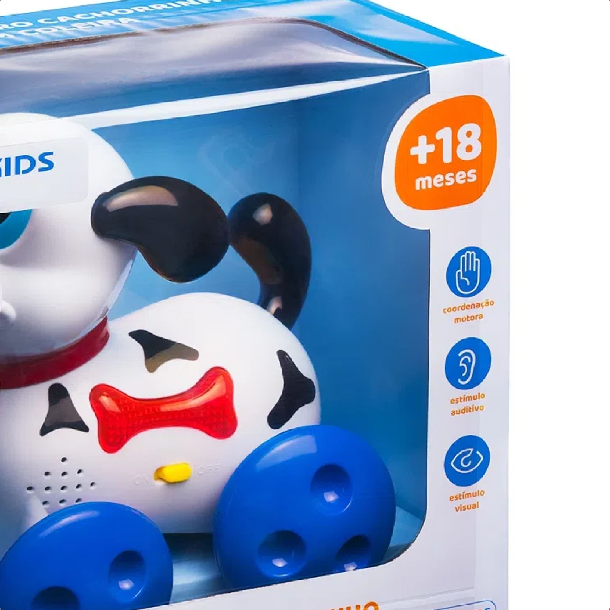 Brinquedo Meu Primeiro Cachorrinho Com Coleira Emite Sons Luzes E Movimentos +18 Meses Multikids - BR1443