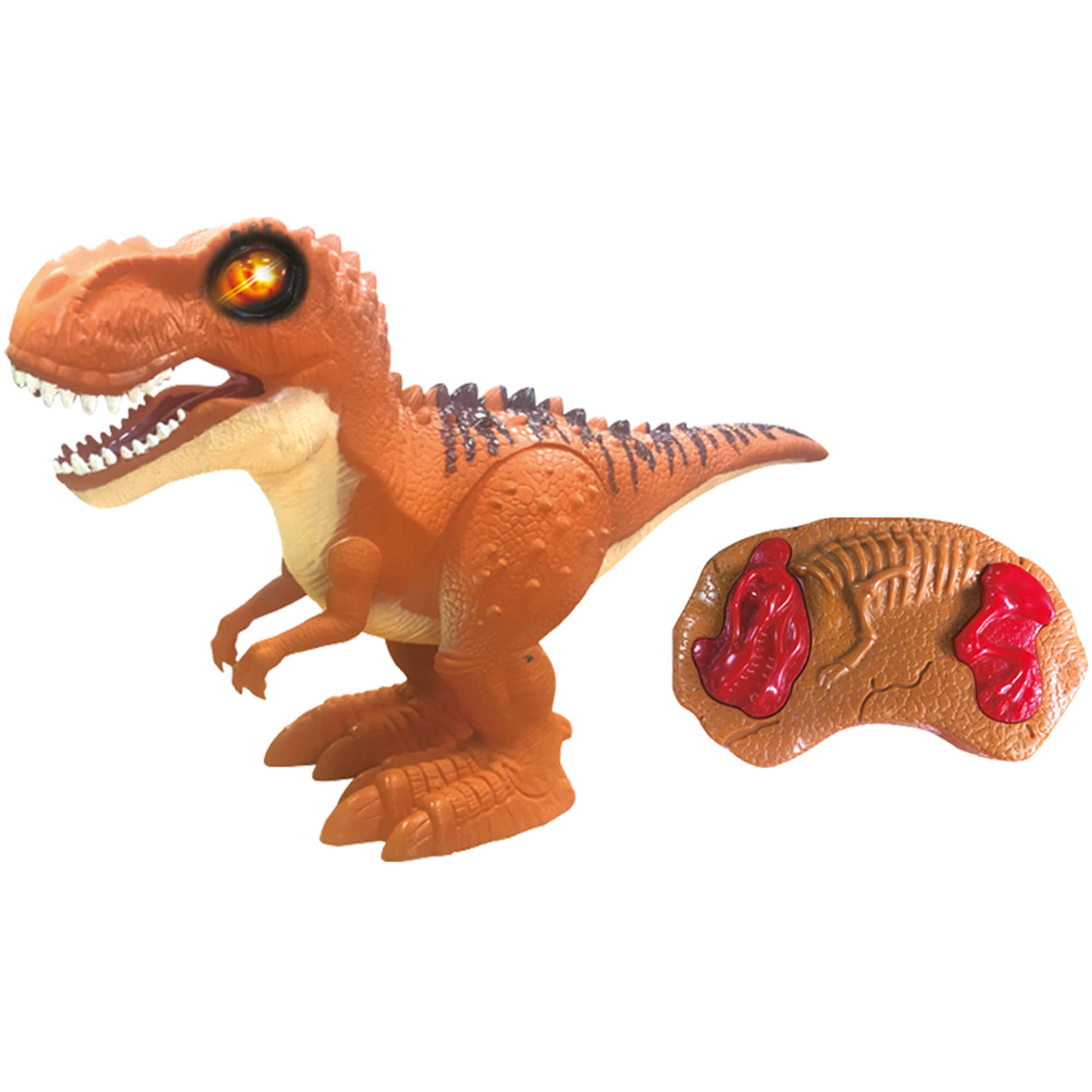 Brinquedo Dinossauro Tiranossauro Rex com Luz e Som Controle Remoto Jurassic Fun Boneco - BR1461