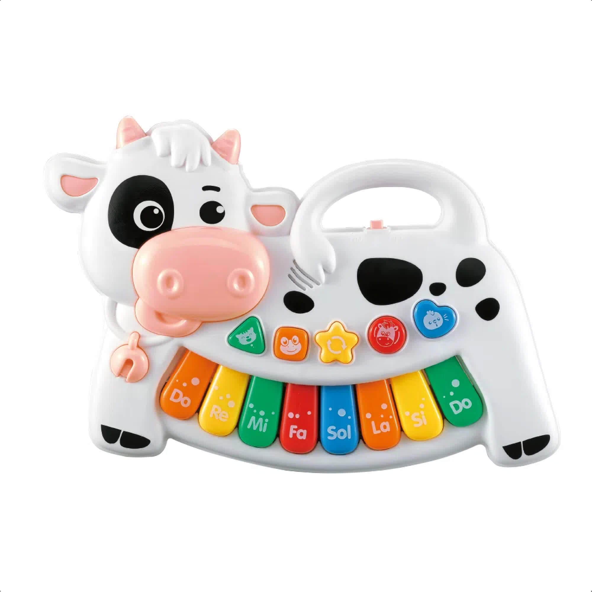 Teclado Infantil Vaquinha 13 Teclas com Sons de Animais e Melodias – Multikids BR1509