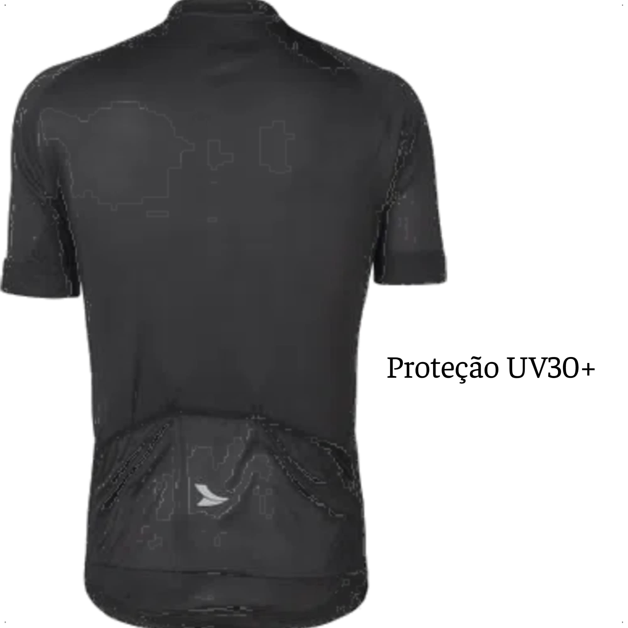 Camisa Ciclismo Masculina Tam GG Preta UV30+ Dryfit Sport Corrida Treino Academia Atrio VB004
