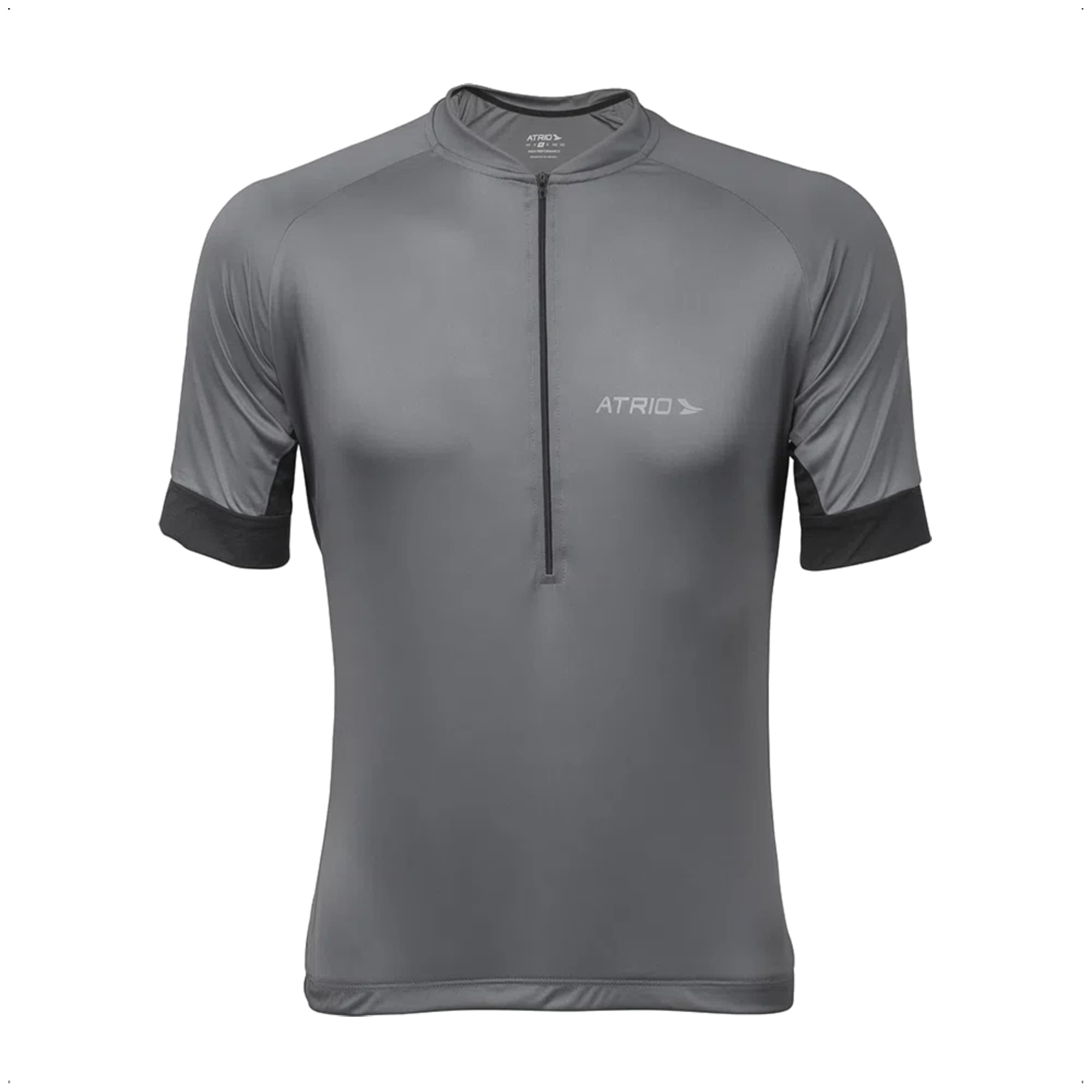 Camisa Ciclismo Masculina Tam G Cinza Chumbo UV30+ Dryfit Sport Corrida Academia Atrio VB008