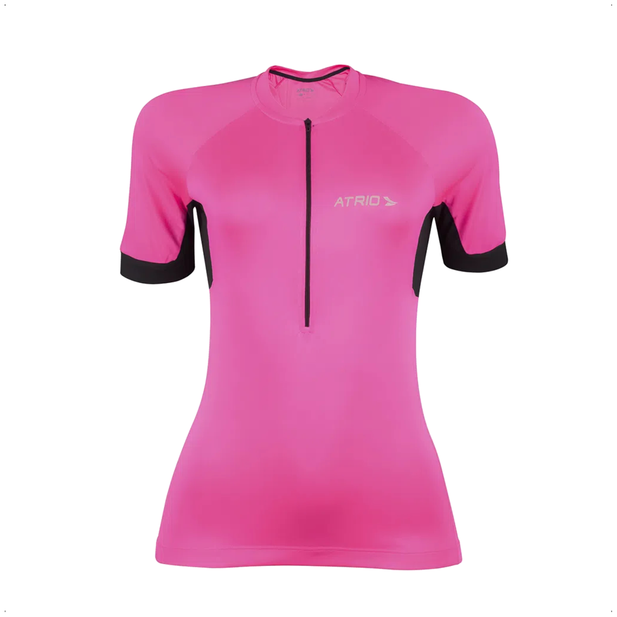 Camisa Ciclismo Feminina Rosa Tamanho M Zíper Dryfit Proteção UV30+ Corrida Academia Atrio VB018